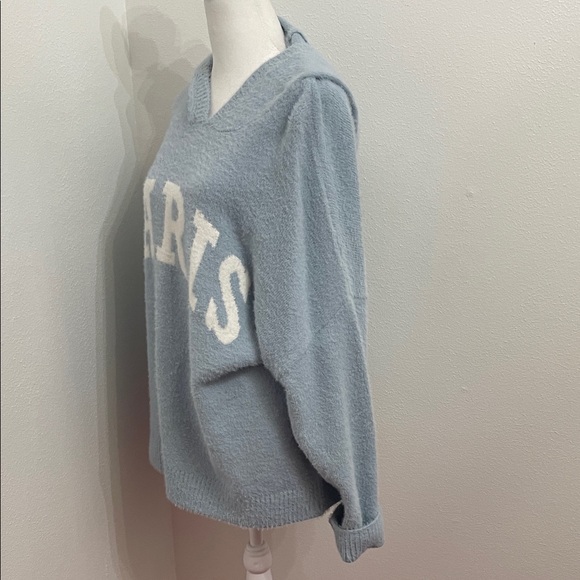 NWT Nikka K Blue Sweater Hoodie with 'PARIS' Text Plus Size 3X - Picture 7 of 13